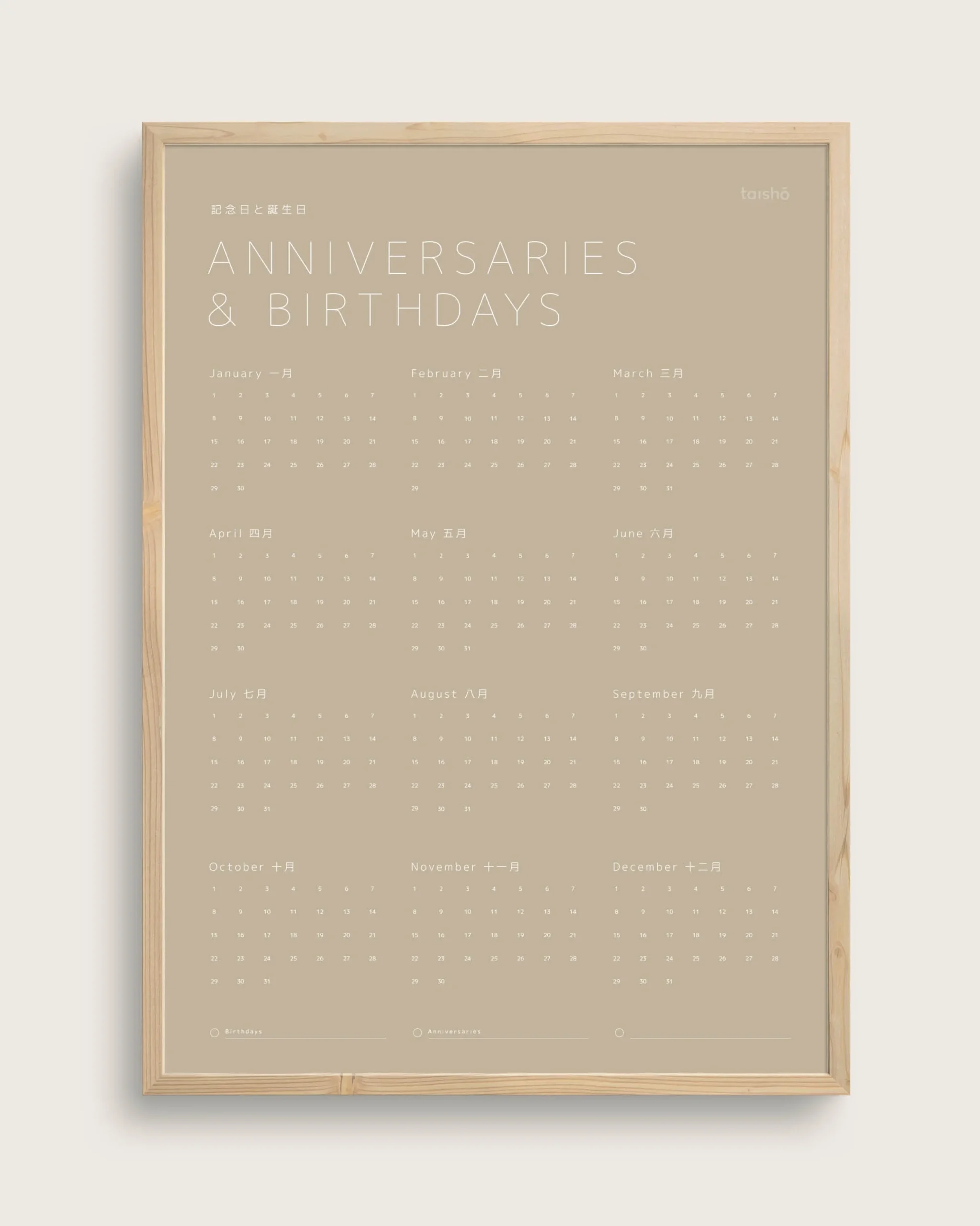 Bestsellere|Taishō - Designplakater^SERAMIKKU Anniversaries & Birthdays
