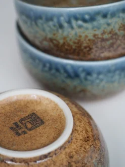 Matchaskåle|Mellem Skåle (matcha, Ris, Morgenmad)^SERAMIKKU Blåglaseret matchaskål