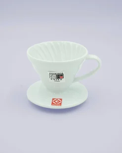 V60 Kaffetragte|Diverse (spisepinde, Holdere, Skeer)^SERAMIKKU Hario tragt i hvid porcelæn (01)