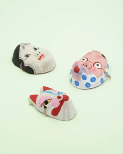 Pyntegenstande^SERAMIKKU Japansk maske (hyottoko)