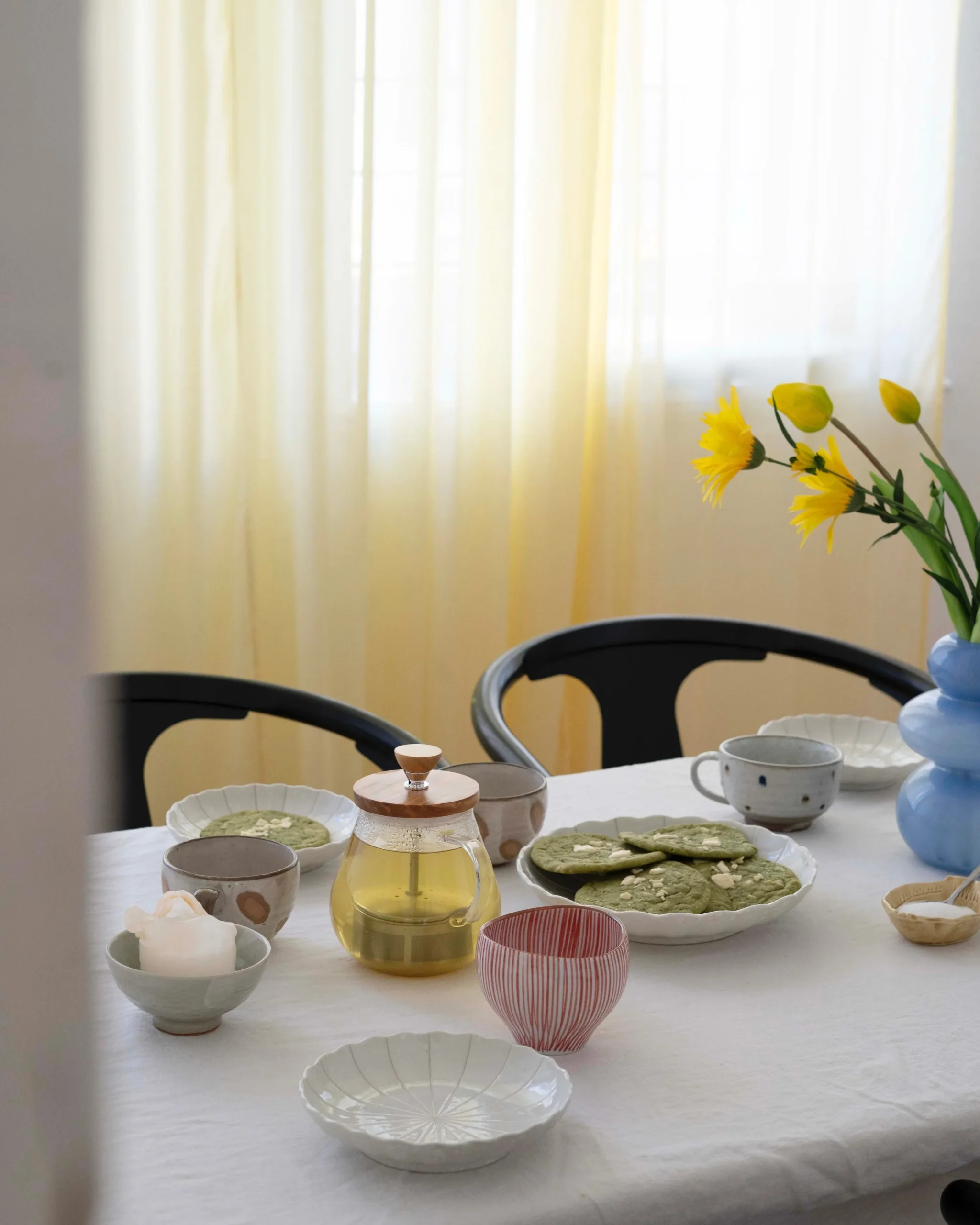 Tallerkener (kage, Frokost, Middag)^SERAMIKKU Lille beige tallerken med striber