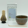 Te- Og Kaffesæt|Keramiksæt^SERAMIKKU Matchasæt med blåglaseret skål - med matcha