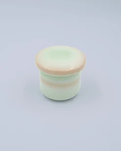 Diverse (spisepinde, Holdere, Skeer)^SERAMIKKU Pastelgrøn lågkrukke