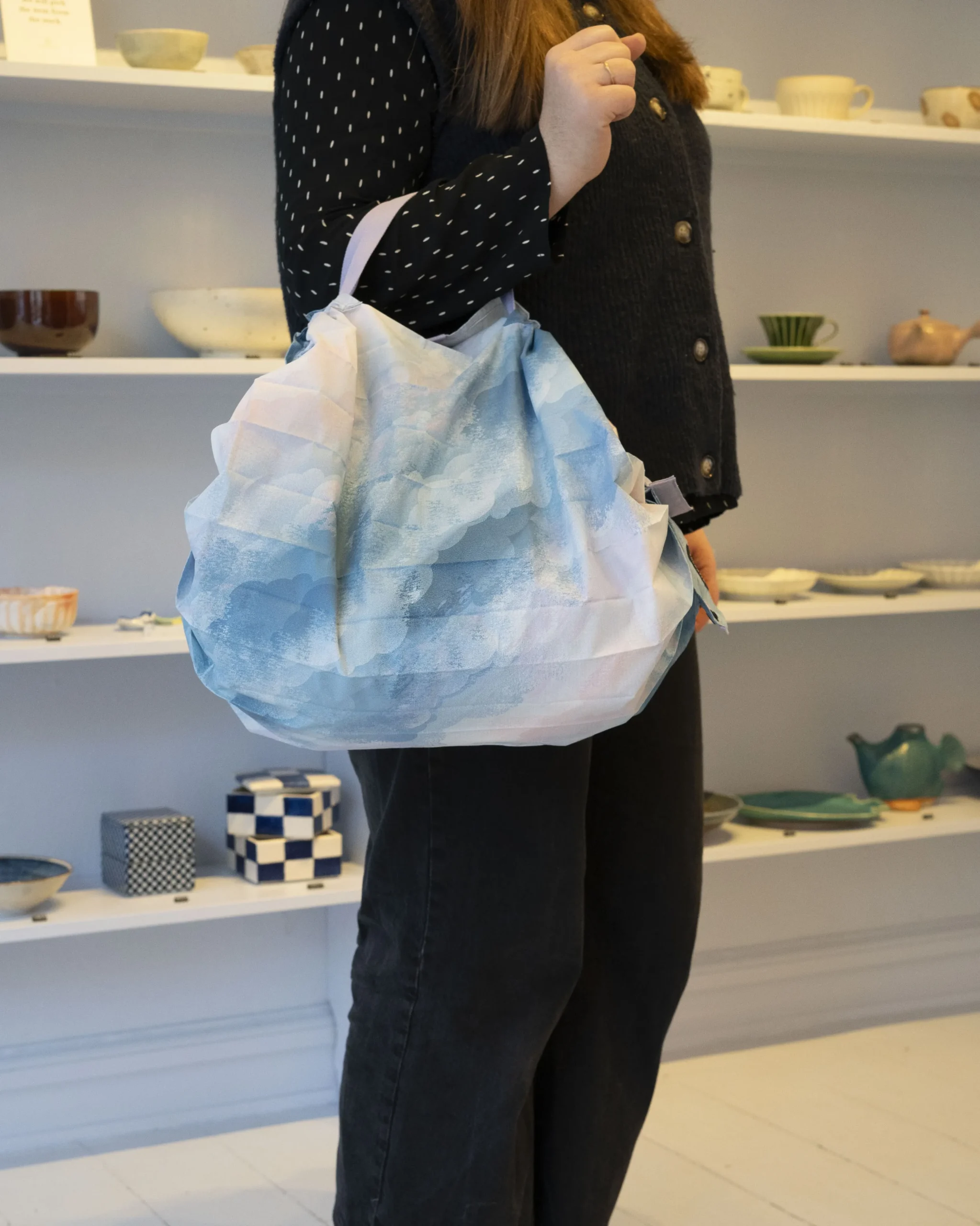 Shupatto - Foldbar Taske^SERAMIKKU Shupatto Compact Bag M (Sea of Clouds)