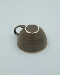 Krus Og Kopper (kaffe Og Te)^SERAMIKKU Stor brun kop med hank