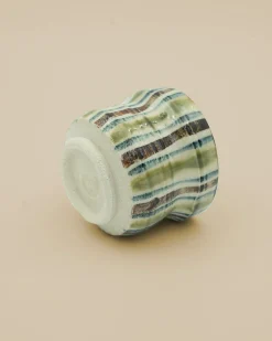 Krus Og Kopper (kaffe Og Te)^SERAMIKKU Stribet, rustik kop