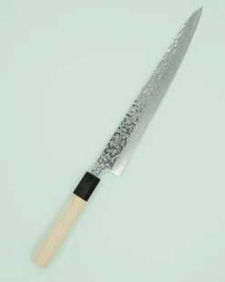 Bryllupsgave|Magnolia/bøffelhorn^SERAMIKKU Sujihiki kniv | 24 cm | Magnolia