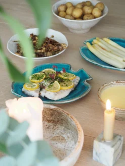 Bryllupsgave|Serveringsfade- Og Skåle^SERAMIKKU Turkis fiskefad