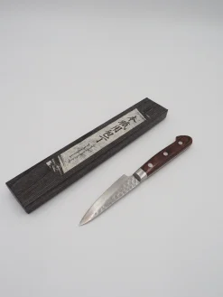 Mahogni Skaft^SERAMIKKU Urtekniv | 8 cm | Mahogni