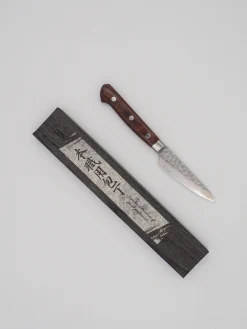 Mahogni Skaft^SERAMIKKU Urtekniv | 8 cm | Mahogni